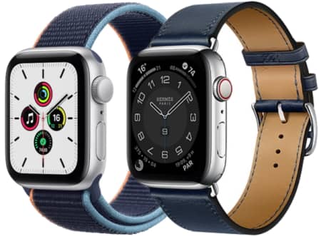 Apple Watch SE et 6 compares