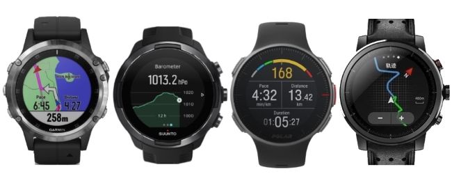 Fenix 5 Plus, Suunto 9, Vantage V and Stratos watches compared