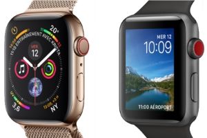montres Apple Watch Series 3 et 4 compares