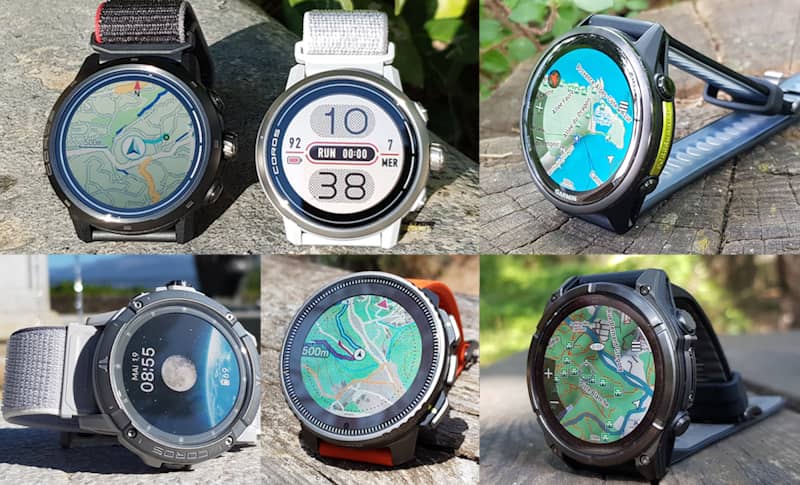 Comparatif montres cartographie Coros vs Suunto vs Garmin