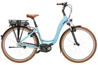vélo de ville électrique mixte bleu