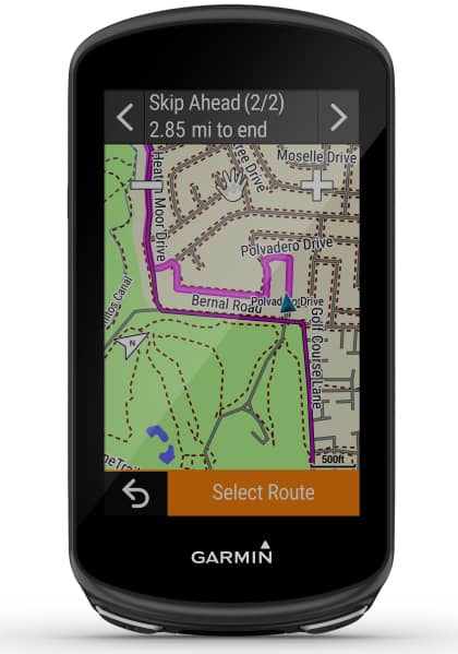 Garmin Edge 1030 Plus with color mapping