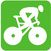 icône cycliste sur piste