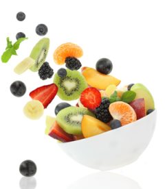 bol de fruits multiples et colorés