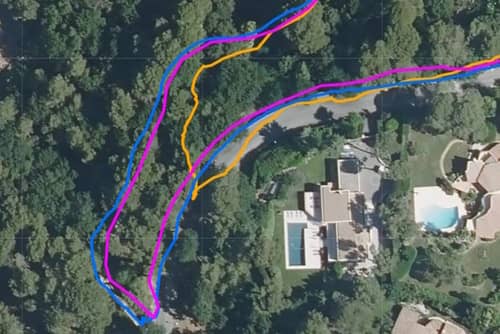 Trace GPS en campagne