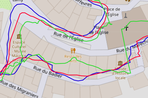 Test du GPS en ville, signal GPS faible