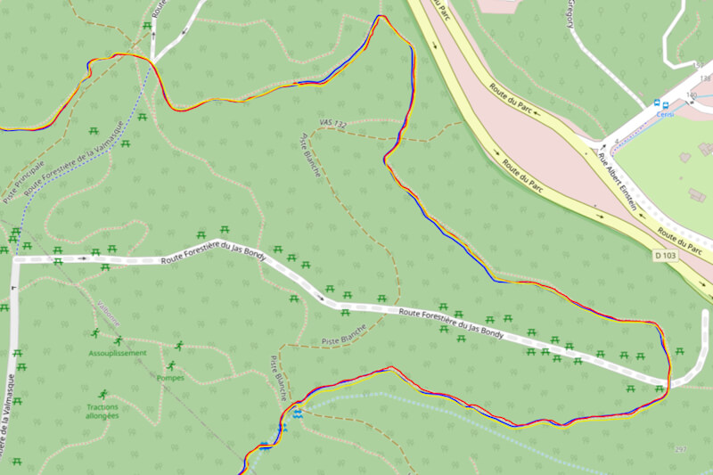 Trace GPS en for�t