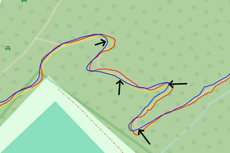Trace GPS en for�t