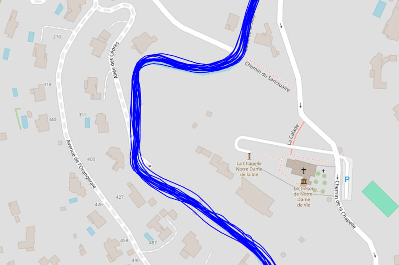 Trace GPS en milieu mixte