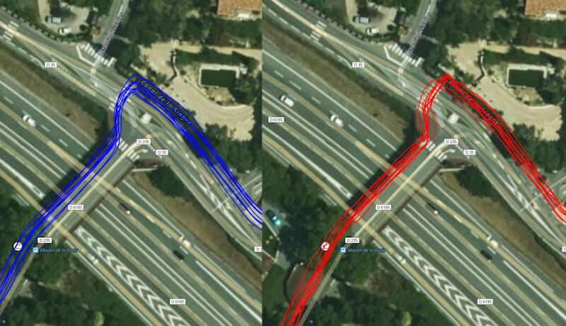Trace GPS en milieu mixte