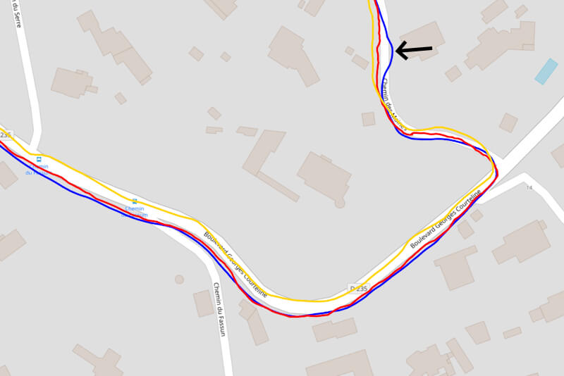 Trace GPS en ville