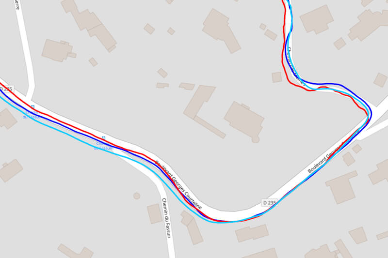 Trace GPS en ville