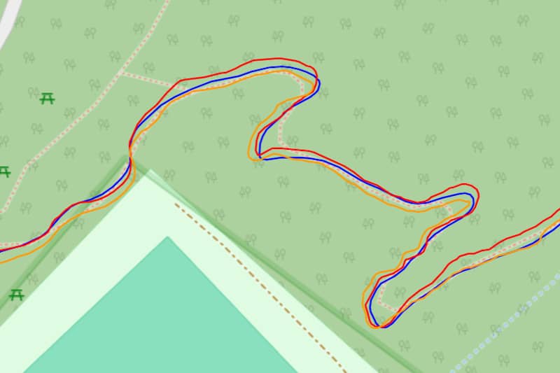 Trace GPS en forêt