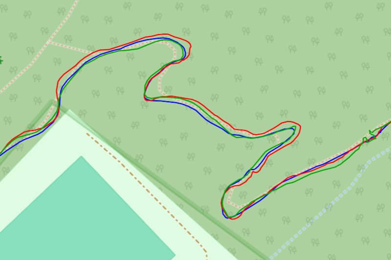 Trace GPS en forêt