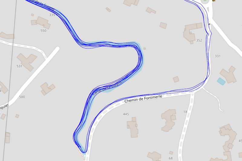 Trace GPS en milieu mixte