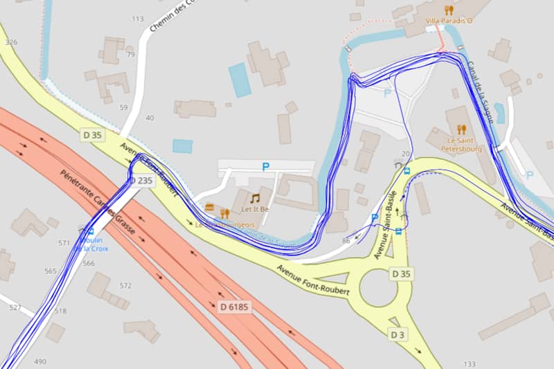 Trace GPS en milieu mixte