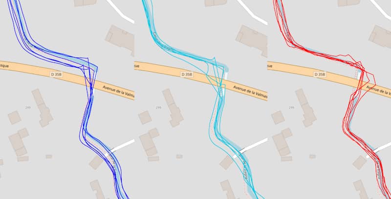 Trace GPS en milieu mixte