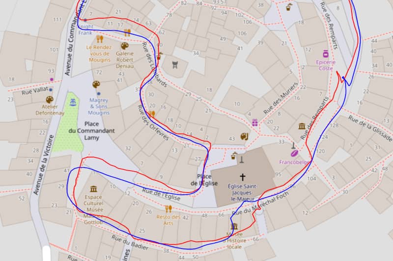 Trace GPS en ville