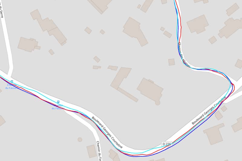Trace GPS en ville