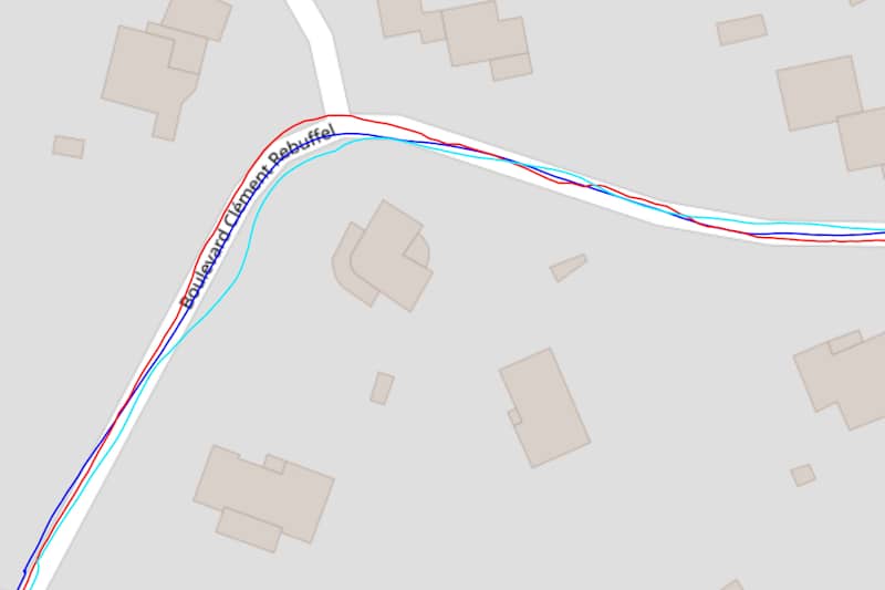 Trace GPS en ville