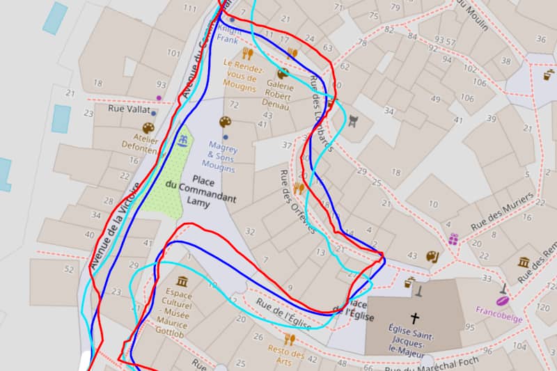 Trace GPS en ville