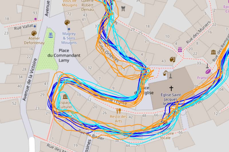 Trace GPS en ville