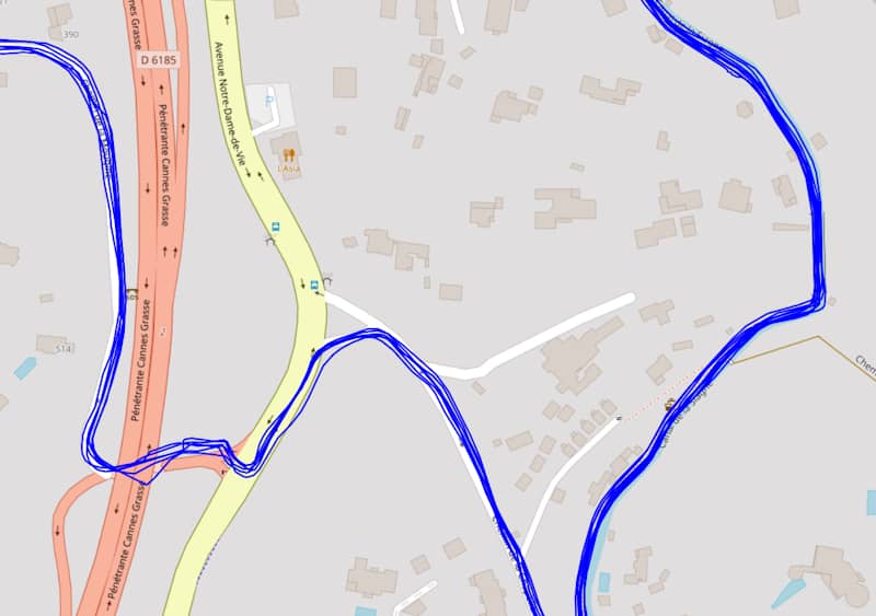 Test GPS en milieu mixte