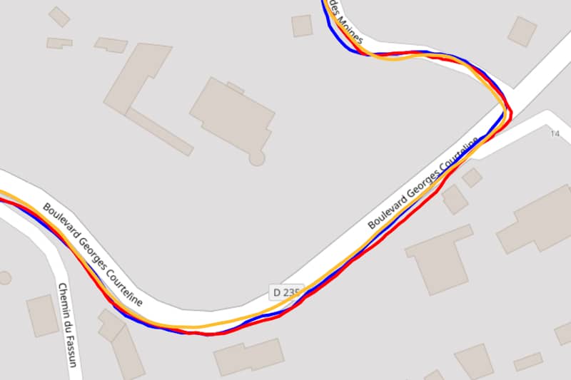 Trace GPS en ville