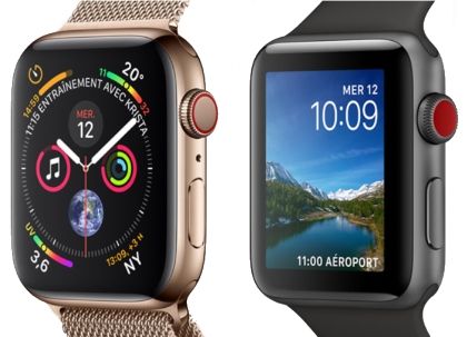 Apple Watch Series 3 and 4 compared