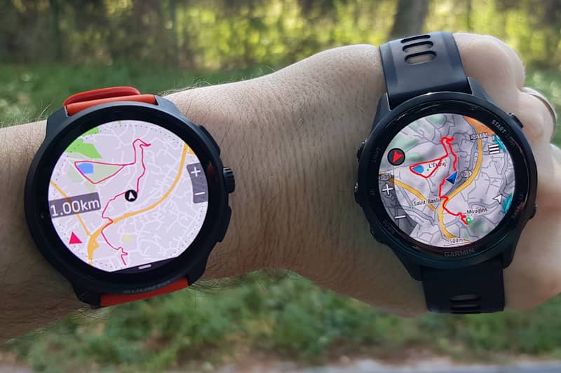 Carte Suunto vs Garmin