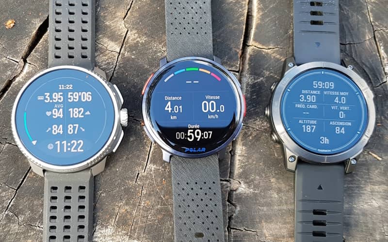 Comparaison des affichages Suunto, Polar, Garmin