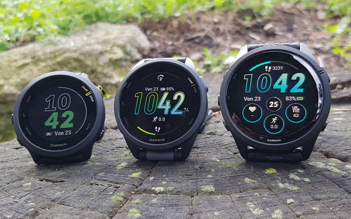 Comparaison Forerunner 55, 165, 265