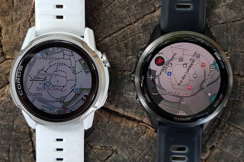 POI chez COROS vs Garmin