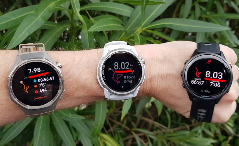 Distance compare 3 montres