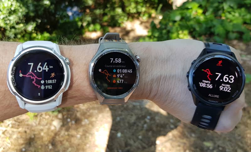 Distance compare 3 montres