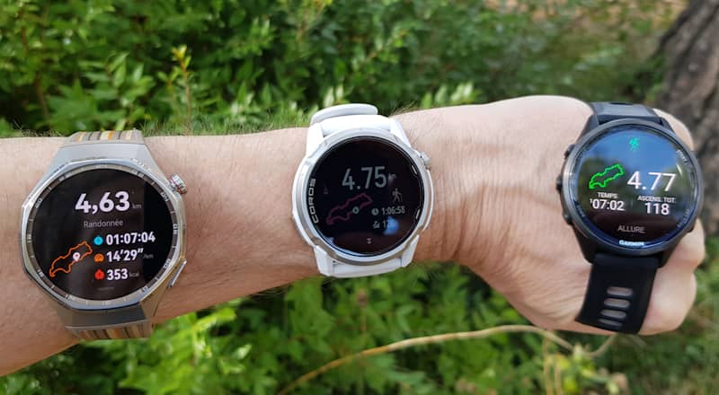 Distance compare 3 montres