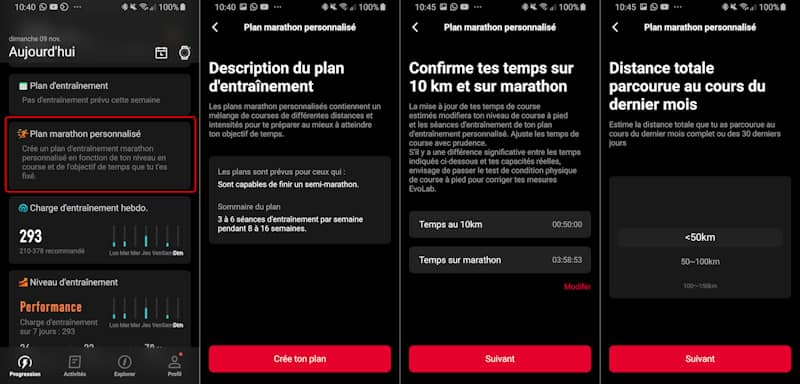 Plans d'entranement marathon