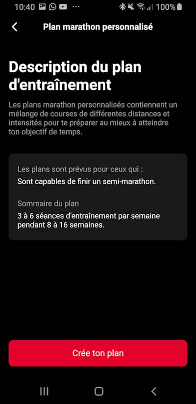 Plans d'entra�nement marathon