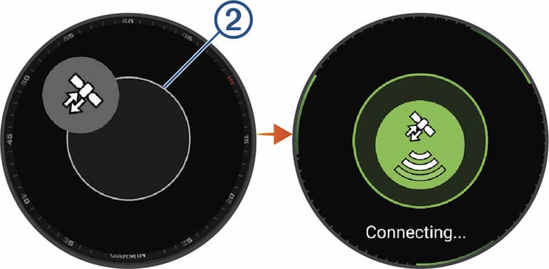 Connexion au satellite