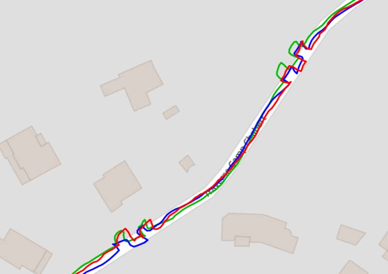 Trace GPS en ville