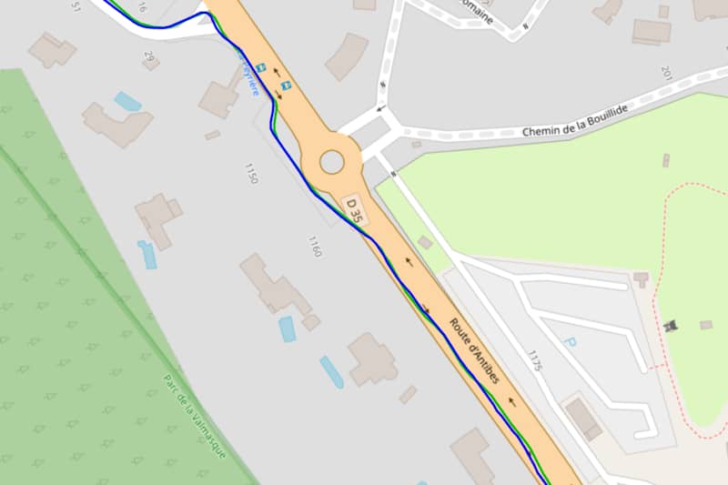 Trace GPS en milieu mixte