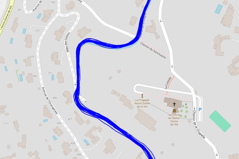 Trace GPS en milieu mixte