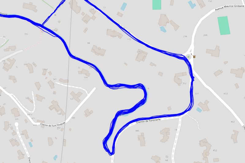 Trace GPS en milieu mixte