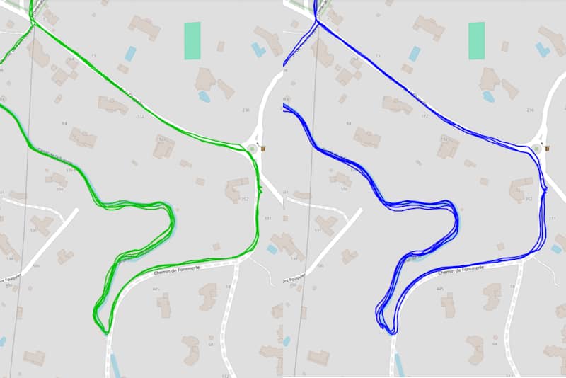 Trace GPS en milieu mixte