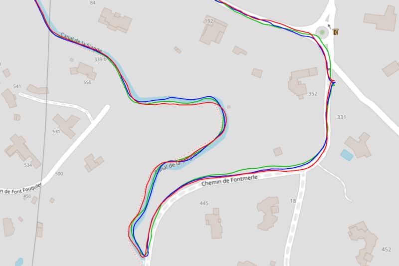 Trace GPS en milieu mixte