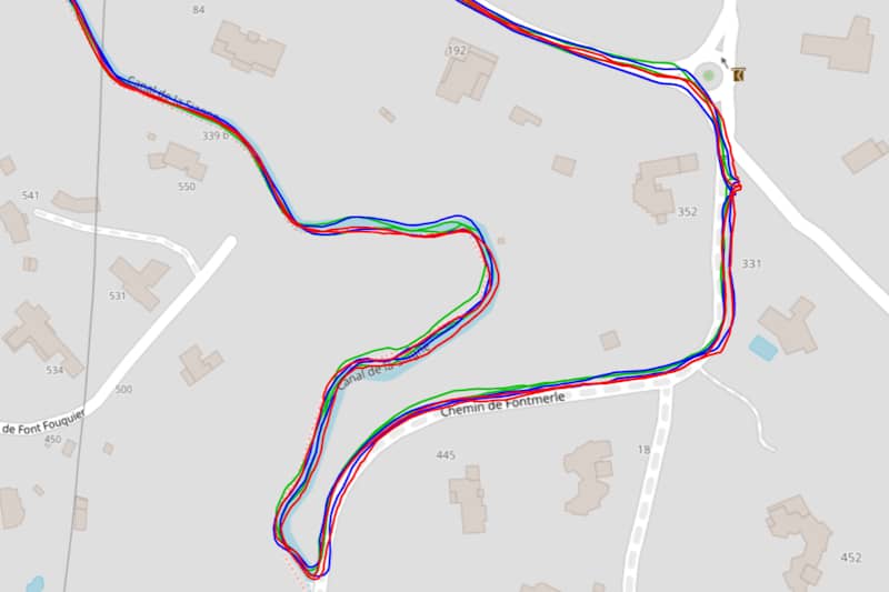 Trace GPS en milieu mixte