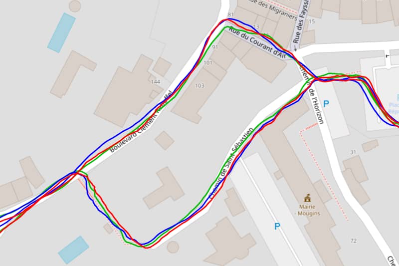 Test GPS en ville