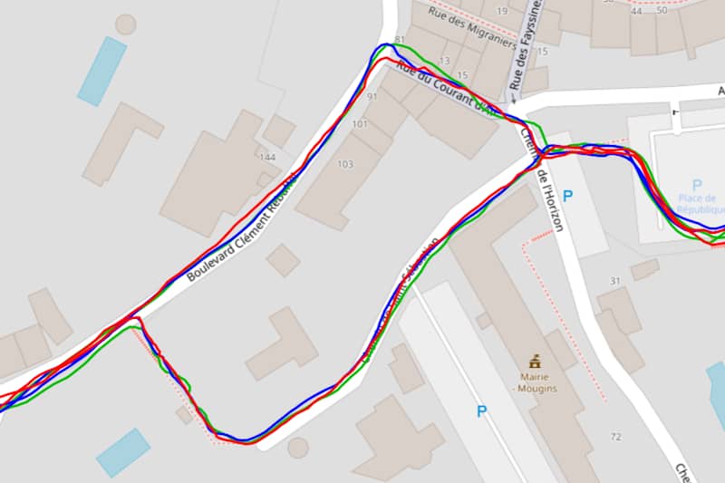 Test GPS en ville