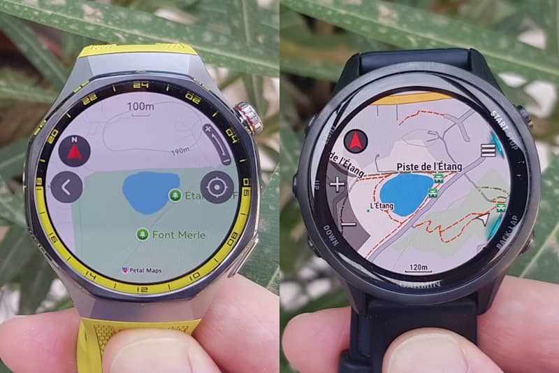 Cartes Huawei versus Garmin