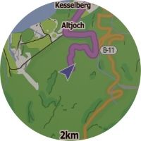 montre GPS avec cartes topographiques en couleur